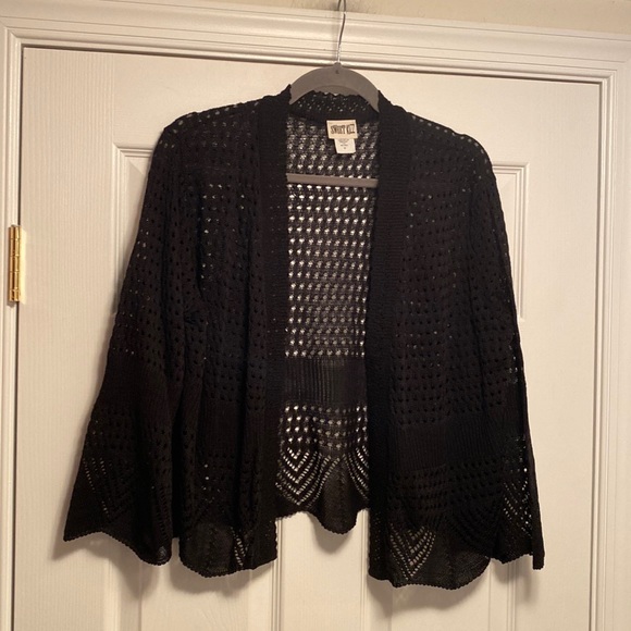 Sweet Kizz Sweaters - New Sweet Kizz Black 3/4 Length Open Sweater…size 1X